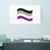 Aseksuele trots golvende vlag spandoek (Beurs)
