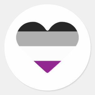 Aseksuele trots hart ronde sticker