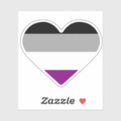 Aseksuele trots hart sticker (Vel)