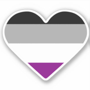 Aseksuele trots hart sticker