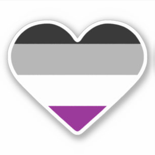 Aseksuele trots hart sticker