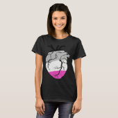 Aseksuele trots hart vlag t-shirt (Voorkant volledig)