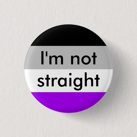 aseksuele trots Ik ben geen rechte pin Ronde Button 3,2 Cm (Voorkant)