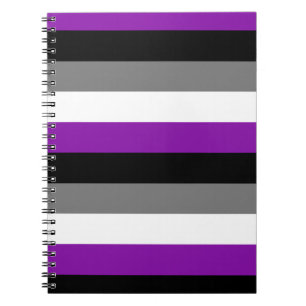Aseksuele trots, LGBTQ trots, gestreepte print Notitieboek