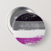 Aseksuele trots verf ronde button 7,6 cm (Voorkant /achterkant)