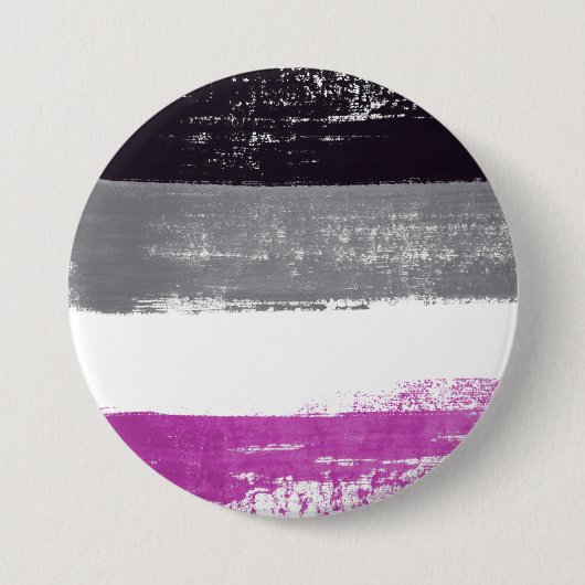 Aseksuele trots verf ronde button 7,6 cm (Voorkant)