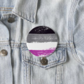Aseksuele trots verf ronde button 7,6 cm (In situ)
