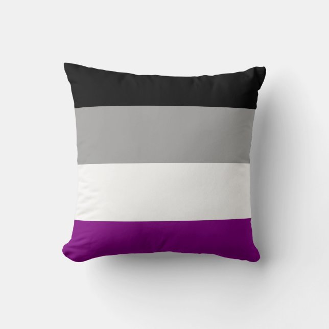 aseksuele trots vlag dek kussen (Voorkant)