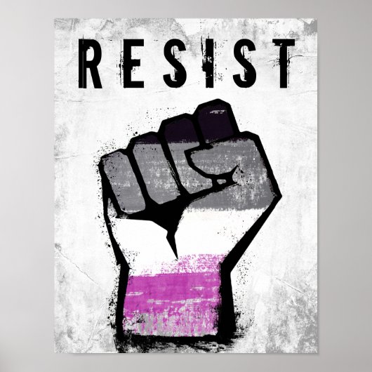 Aseksuele trots vuist poster (Voorkant)