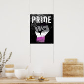 Aseksuele trots vuist poster (Keuken)