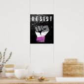 Aseksuele trots vuist poster (Keuken)