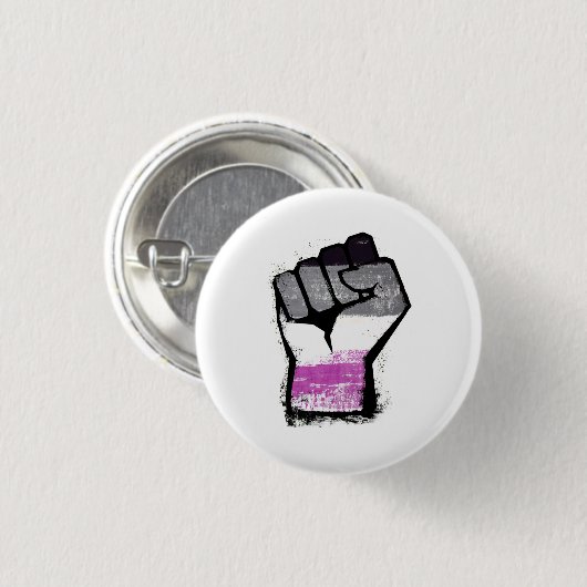 Aseksuele Trots Vuist Ronde Button 3,2 Cm (Voorkant /achterkant)