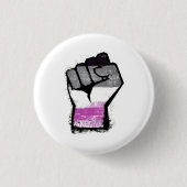 Aseksuele Trots Vuist Ronde Button 3,2 Cm (Voorkant)