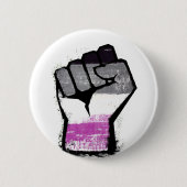 Aseksuele Trots Vuist Ronde Button 5,7 Cm (Voorkant)