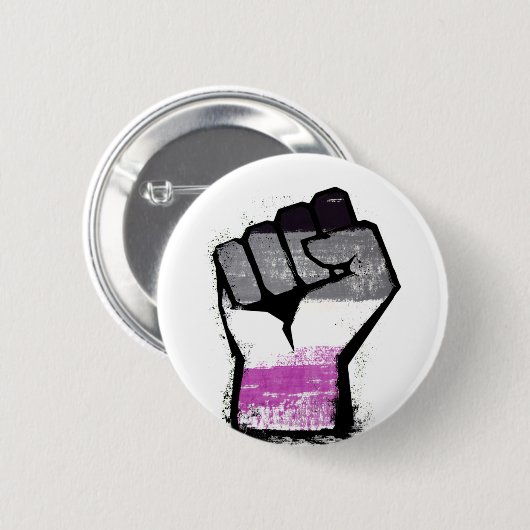 Aseksuele Trots Vuist Ronde Button 5,7 Cm (Voorkant /achterkant)