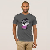 Aseksuele Trots Vuist T-shirt (Voorkant volledig)