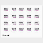 Aseksuele trots-woord ronde sticker (Vel)
