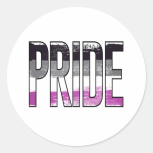 Aseksuele trots woord ronde sticker