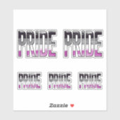 Aseksuele trots woord sticker (Vel)