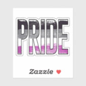 Aseksuele trots woord sticker (Vel)