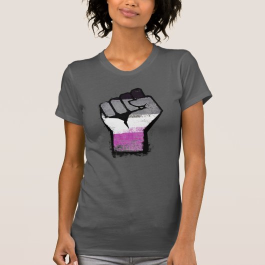 Aseksuele trotsvuist t-shirt (Voorkant)