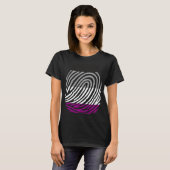 Aseksuele vingerafdruk t-shirt (Voorkant volledig)