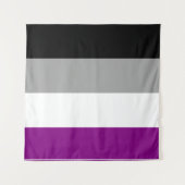 Aseksuele vlag 57 x 57 wandkleed (Voorkant (horizontaal))