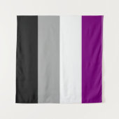 Aseksuele vlag 57 x 57 wandkleed (Voorkant)