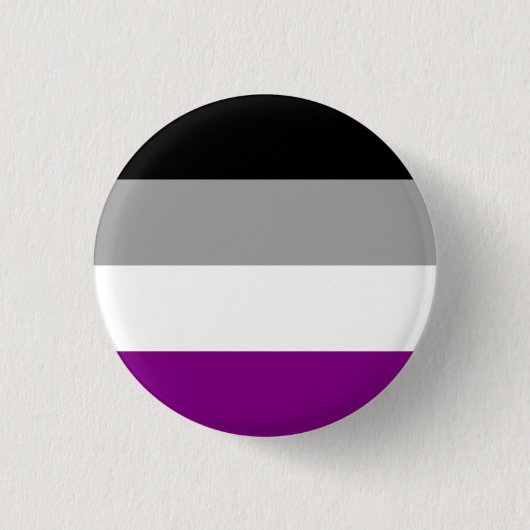 Aseksuele vlag-badge ronde button 3,2 cm (Voorkant)