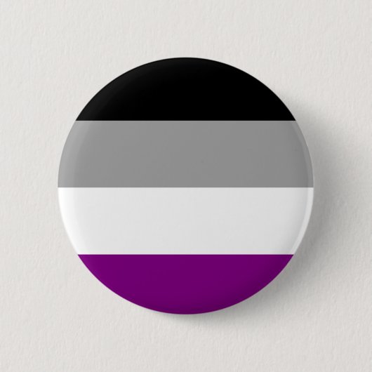 Aseksuele vlag-badge ronde button 5,7 cm (Voorkant)