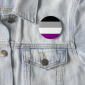 Aseksuele vlag-badge ronde button 5,7 cm (In situ)