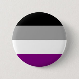 Aseksuele vlag-badge ronde button 5,7 cm
