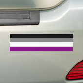Aseksuele vlag bumpersticker (Op auto)