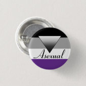 Aseksuele vlag en trianje badge Pin Ronde Button 3,2 Cm (Voorkant /achterkant)