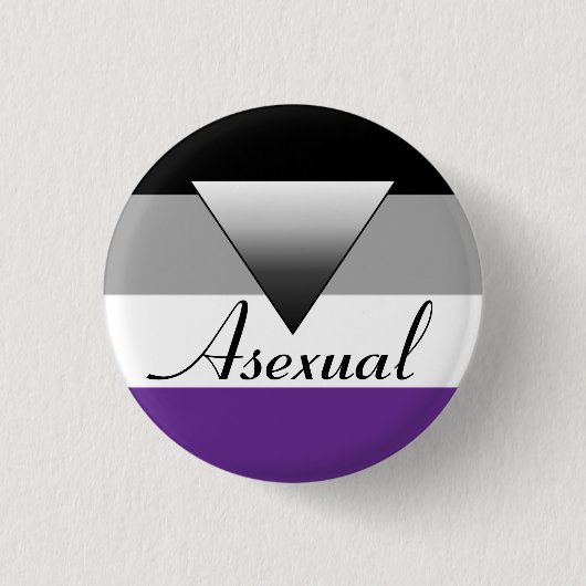 Aseksuele vlag en trianje badge Pin Ronde Button 3,2 Cm (Voorkant)