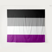 Aseksuele Vlag Extra Groot LGBT Wandkleed (Voorkant (horizontaal))