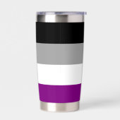 Aseksuele vlag geïsoleerde drinkbeker (Links)