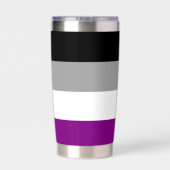 Aseksuele vlag geïsoleerde drinkbeker (Achterkant)