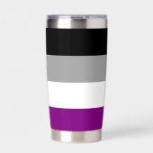 Aseksuele vlag geïsoleerde drinkbeker (Voorkant)