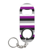 Aseksuele vlag mini flessenopener (Voorkant)