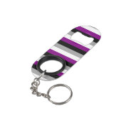 Aseksuele vlag mini flessenopener (Achterkant Gekanteld)