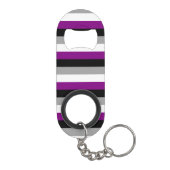 Aseksuele vlag mini flessenopener (Achterkant)
