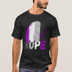 Aseksuele vlag Nope Speing Beer Ace Asexual Lgbqa T-shirt