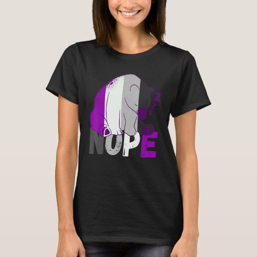 Aseksuele vlag Nope Speing Beer Ace Asexual Lgbqa T-shirt (Voorkant)