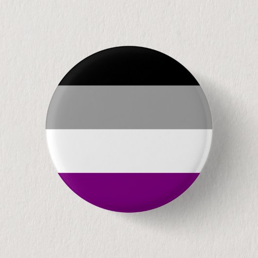 Aseksuele vlag ronde button 3,2 cm (Voorkant)