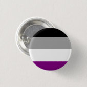 Aseksuele vlag ronde button 3,2 cm (Voorkant /achterkant)