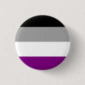 Aseksuele vlag ronde button 3,2 cm (Voorkant)
