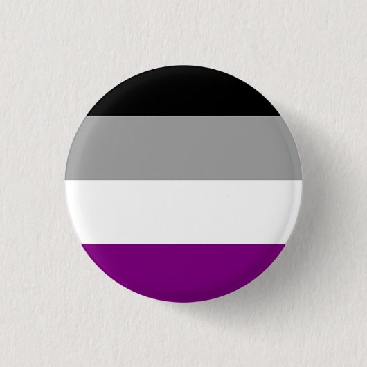 Aseksuele vlag ronde button 3,2 cm (Voorkant)