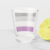 Aseksuele Vlag Shot glas (Achterkant)