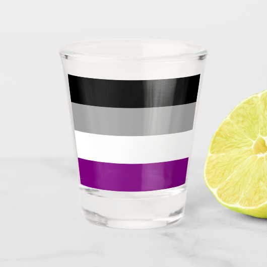 Aseksuele Vlag Shot glas (Voorkant)